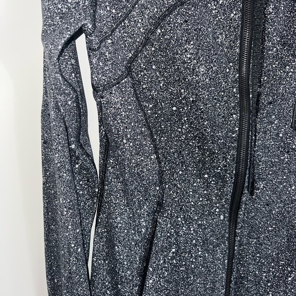 Lululemon Hooded Define Jacket Luminesce Splatter White Black size 8 - Picture 5 of 15
